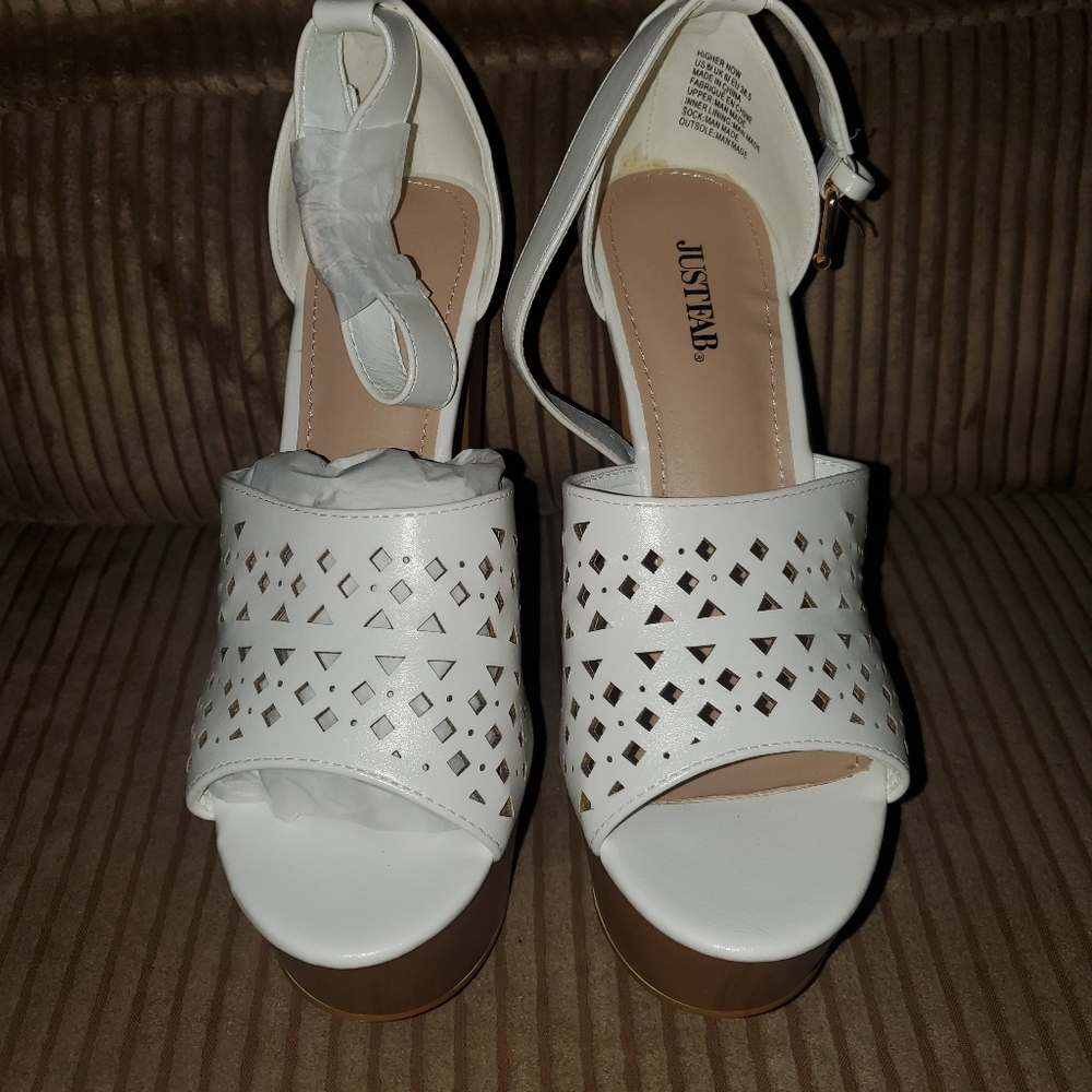 JustFab platform heel sandals